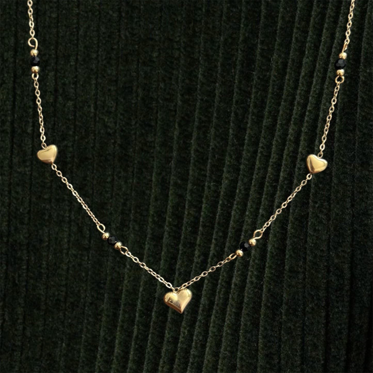Heart and Bead Necklace