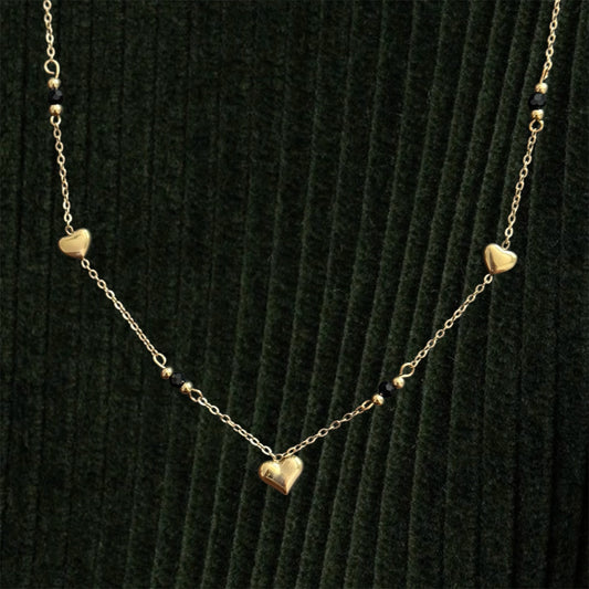 Heart and Bead Necklace