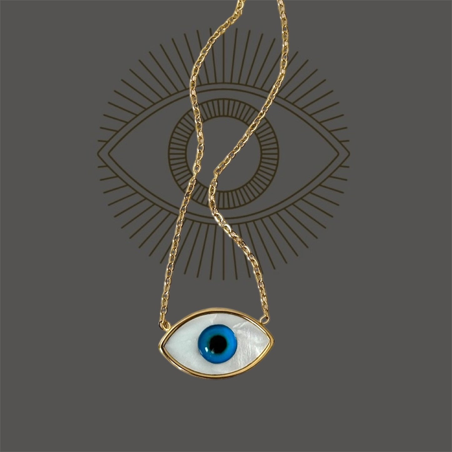 Minimal Evil Eye Necklace