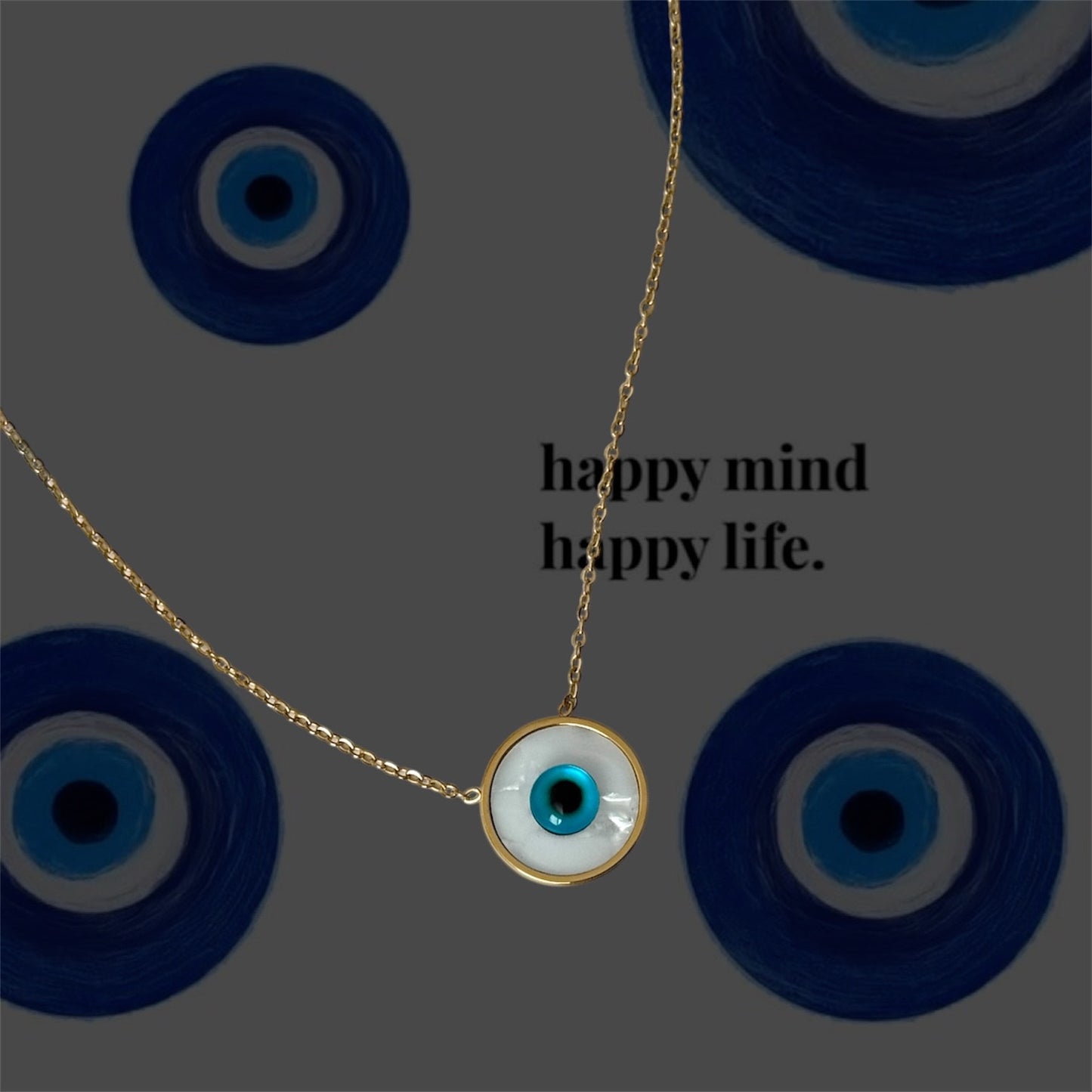 Round Evil Eye Necklace